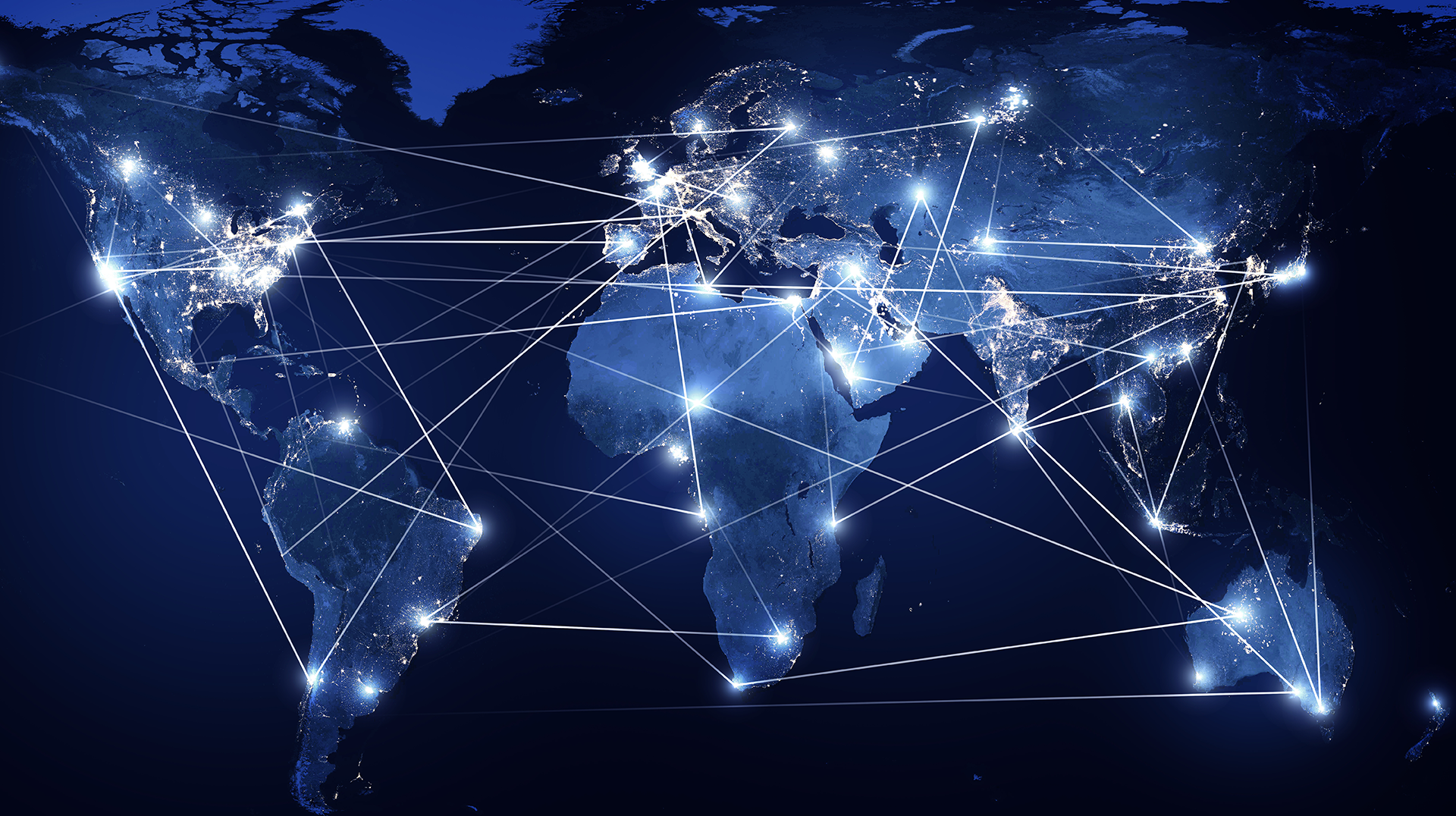 map of the world showing transfer lines